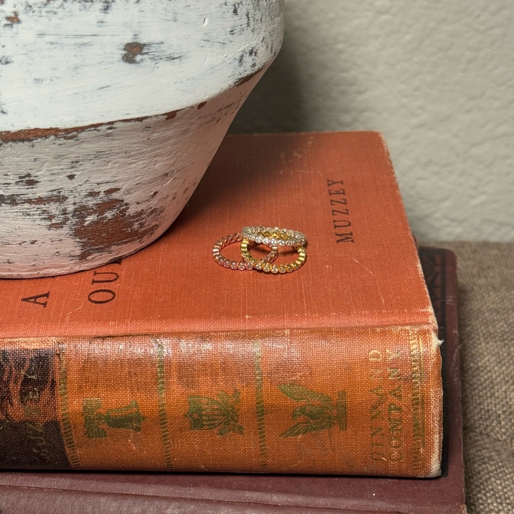 Elegant Gold and Silver Stacking Rings - Picture 3 of 3